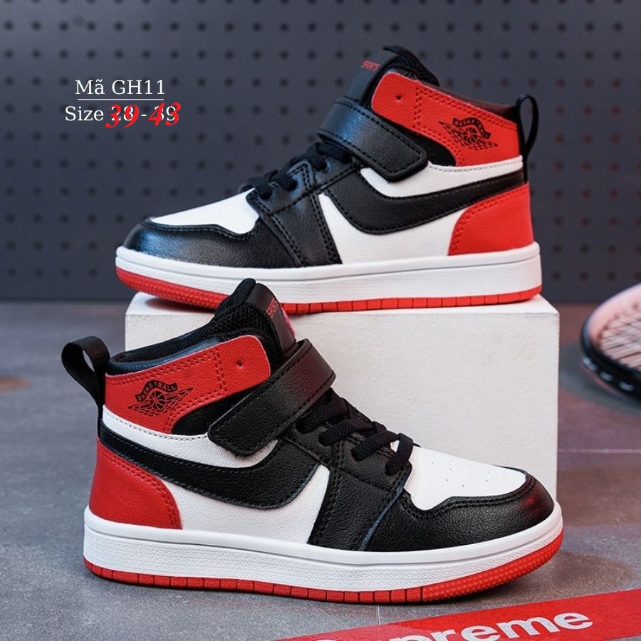 Giày Jordan cổ cao Đỏ Đen💥 Sneaker nam nữ đủ size