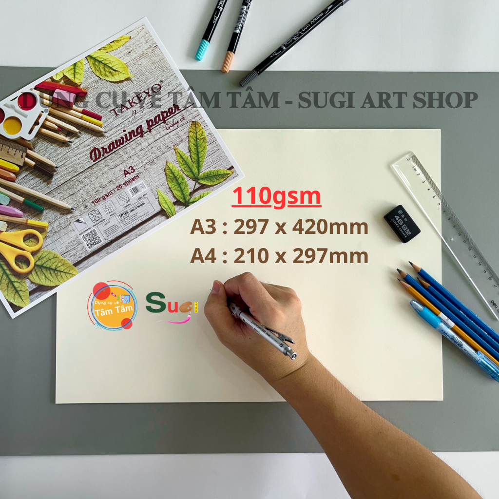 Giấy vẽ cơ bản sketch paper takeyo