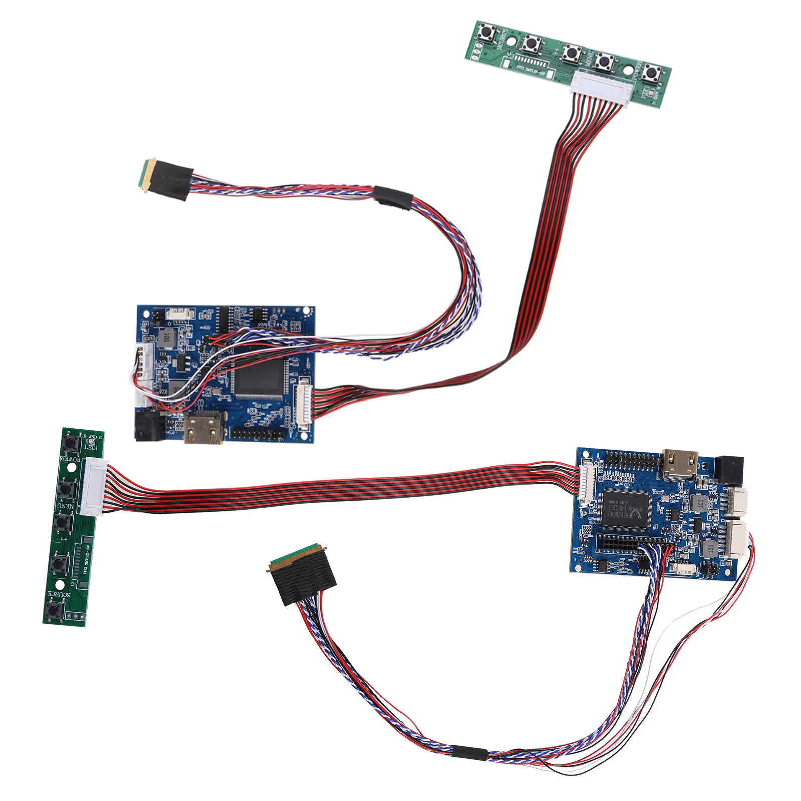 1 Bộ HDMI tương thích LVDS Bảng điều khiển 40pin bộ cáp cho Raspberry Pi 3 hỗ trợ hai màu đèn báo LED hiển thị