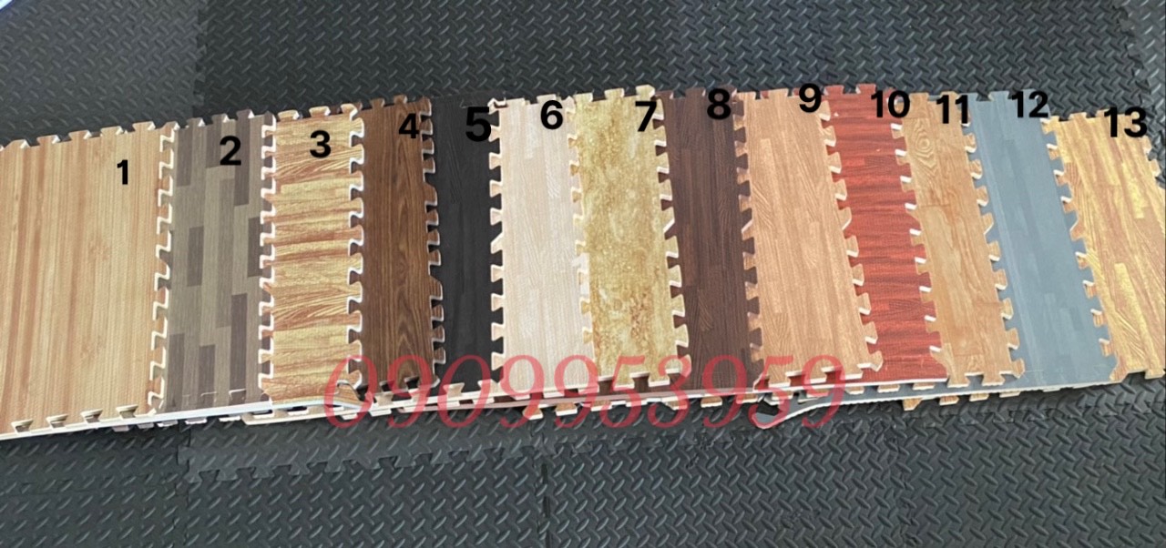 thảm xốp lót sàn vân gỗ 60x60x1cm