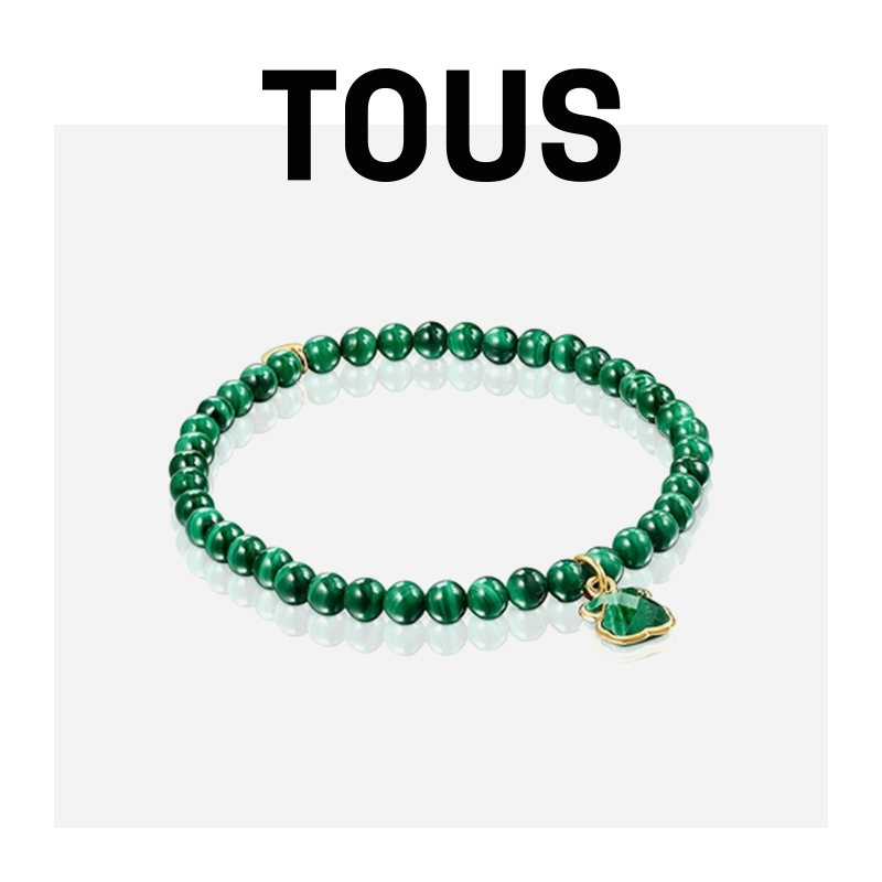 TOUS/ peach bear 925 silver malachite bracelet ladies green bracelets  girlfriends | Lazada PH