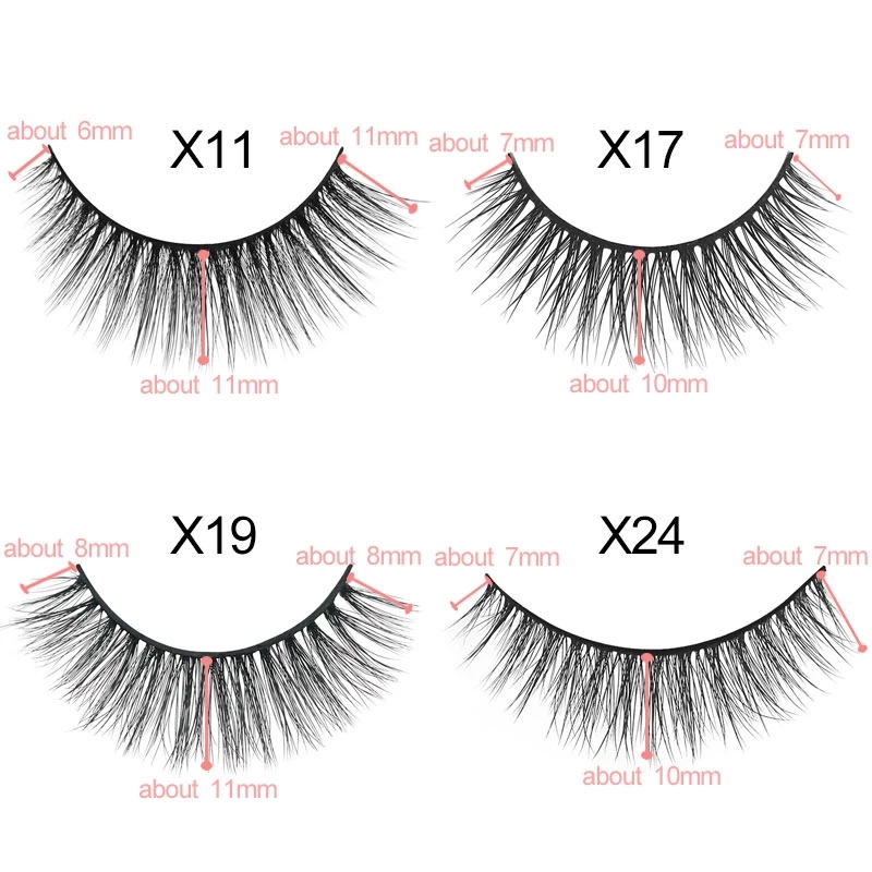 3 Pairs Thick Natural False Eyelashes 3d Mink Eyelashes Soft Long Lashes