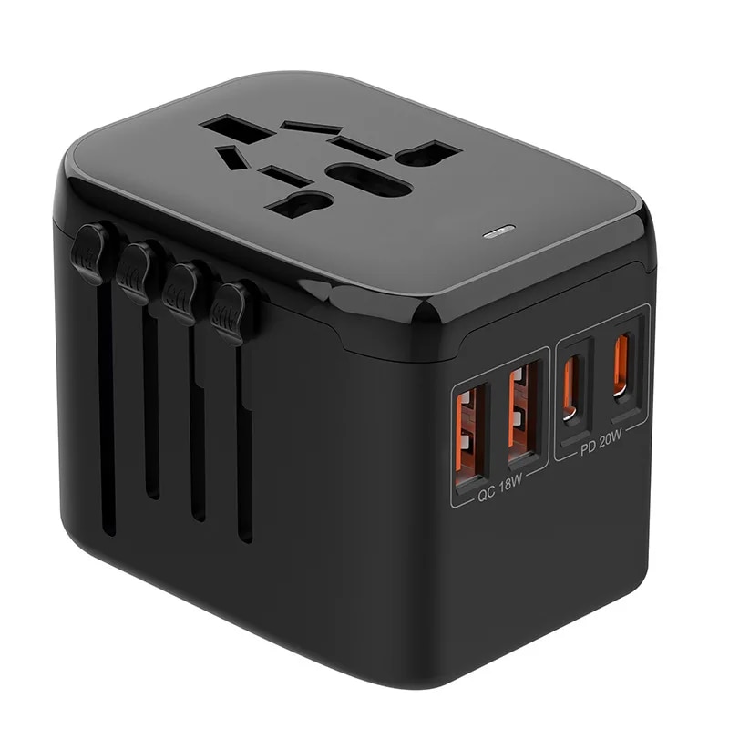 International Travel Adapter 2USB And Dual Type-C Power Adapter For ...