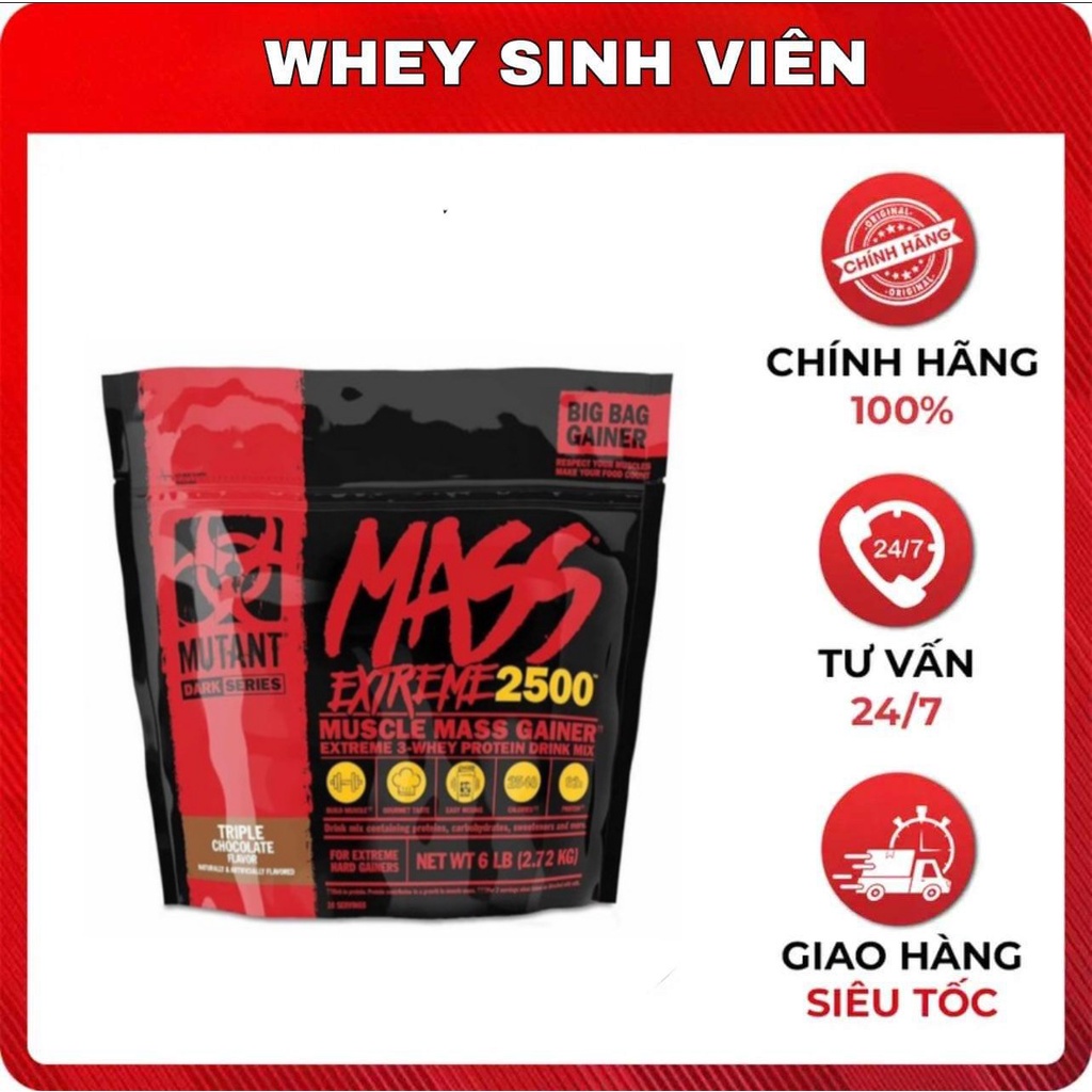 Mutant mass extreme 2500 sữa tăng cân nhanh cho người gầy - 2.27kg