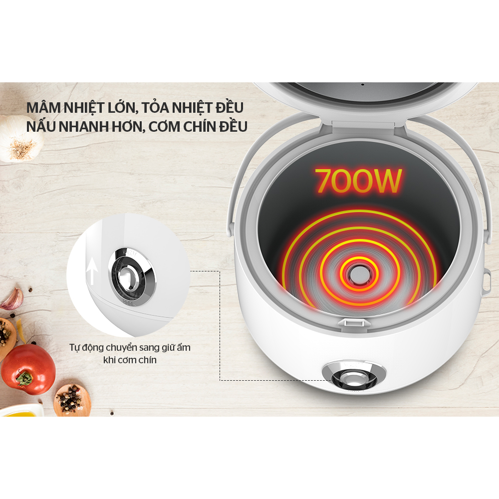 Nồi cơm điện SUNHOUSE 1.8L SHD8606