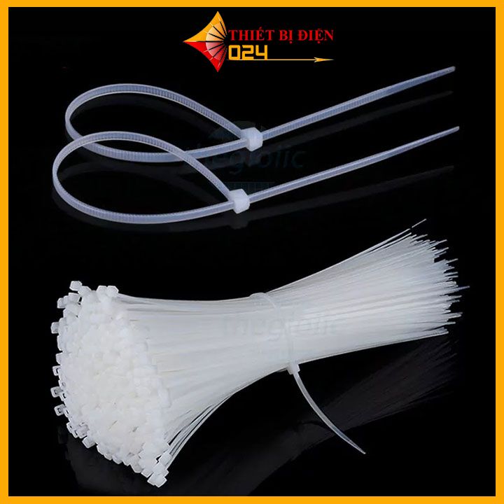 Gói 500 Dây Thít, Dây Buộc 4x200mm Trắng