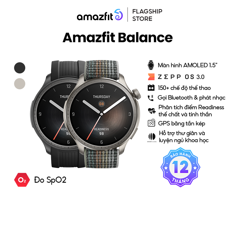 Đồng hồ thông minh Amazfit Balance - AMOLED 1.5 - Zepp 3.0