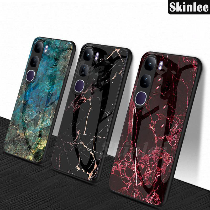 Phone%20case%20For%20Vivo%20V40%20Lite%20Back%20cover%20Fashion%20Marble%20Hard%20Tempered%20Glass%20Protector%20Soft%20Silicone%20Cover%20For%20Vivo%20V40%20Lite%20Cover%20cases%20-%20Image%205