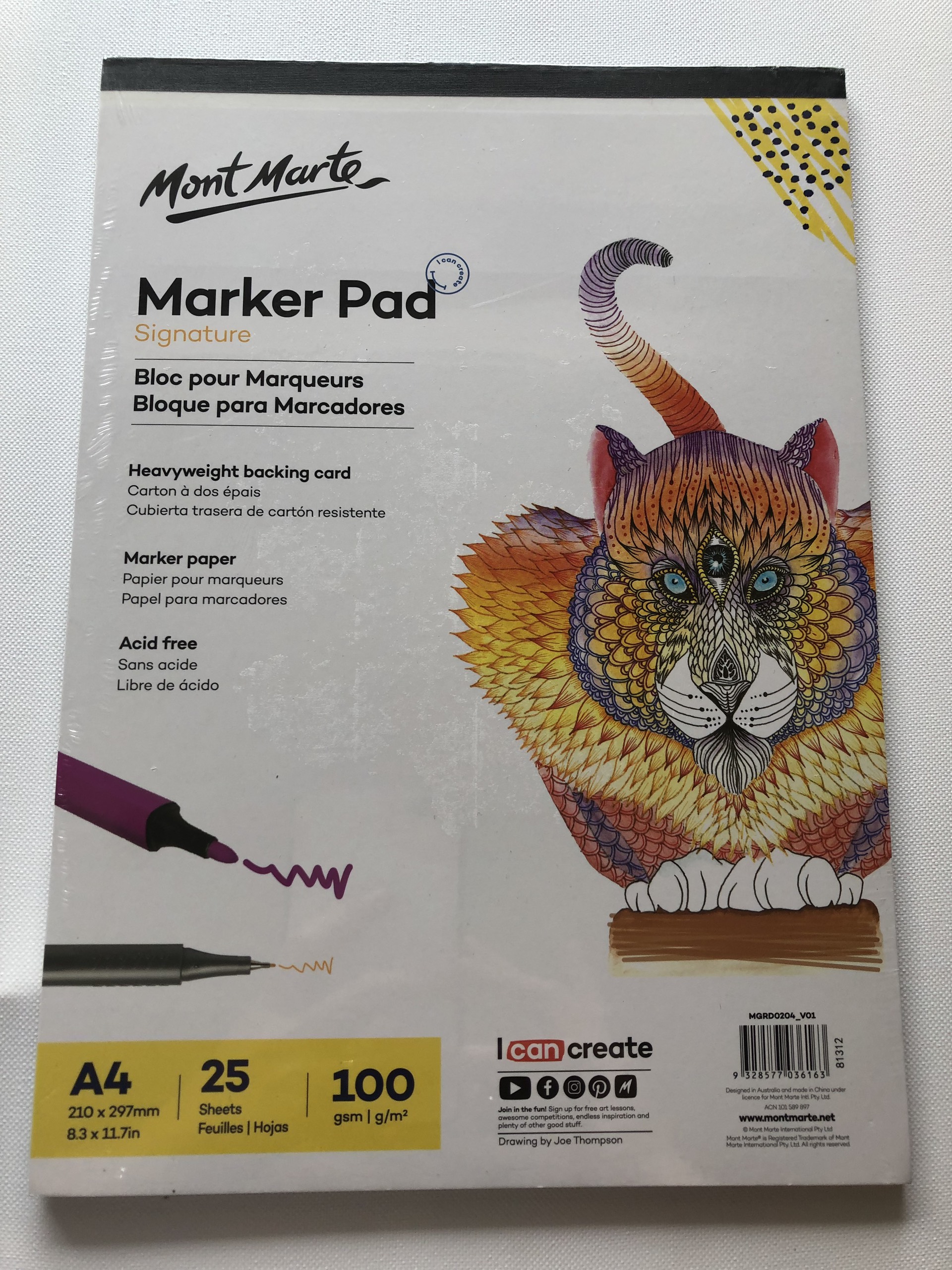 Sổ vẽ marker, A4/A5, Mont Marte, 25 tờ