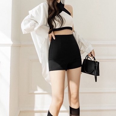 Quần short Dance nữ cạp cao ôm mông, Quần đùi nữ ôm eo cực tôn dáng