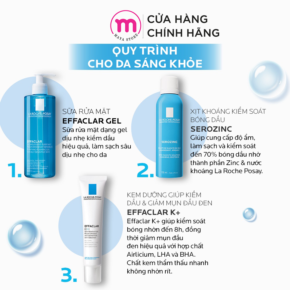 Sữa Rửa Mặt La Roche Posay Cho Da Dầu Mụn 50ml - 400ml