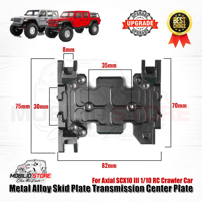 Aluminium Center Skid Plate Für AXIAL SCX10 - 1:10 RC Auto Getriebeschutz