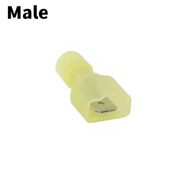 50/100pcs Nylon Brass Spade Terminal Fully Insulated Electrical Wire Connectors Female Male Wiring Cable Plug Tool Set. 