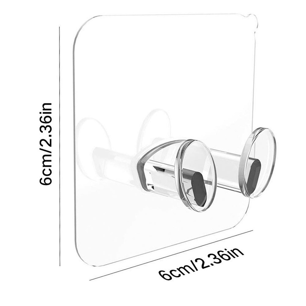 Plastic Wire plug bracket hook 6*6*2cm Storage Hook 1PCS White Punch-free