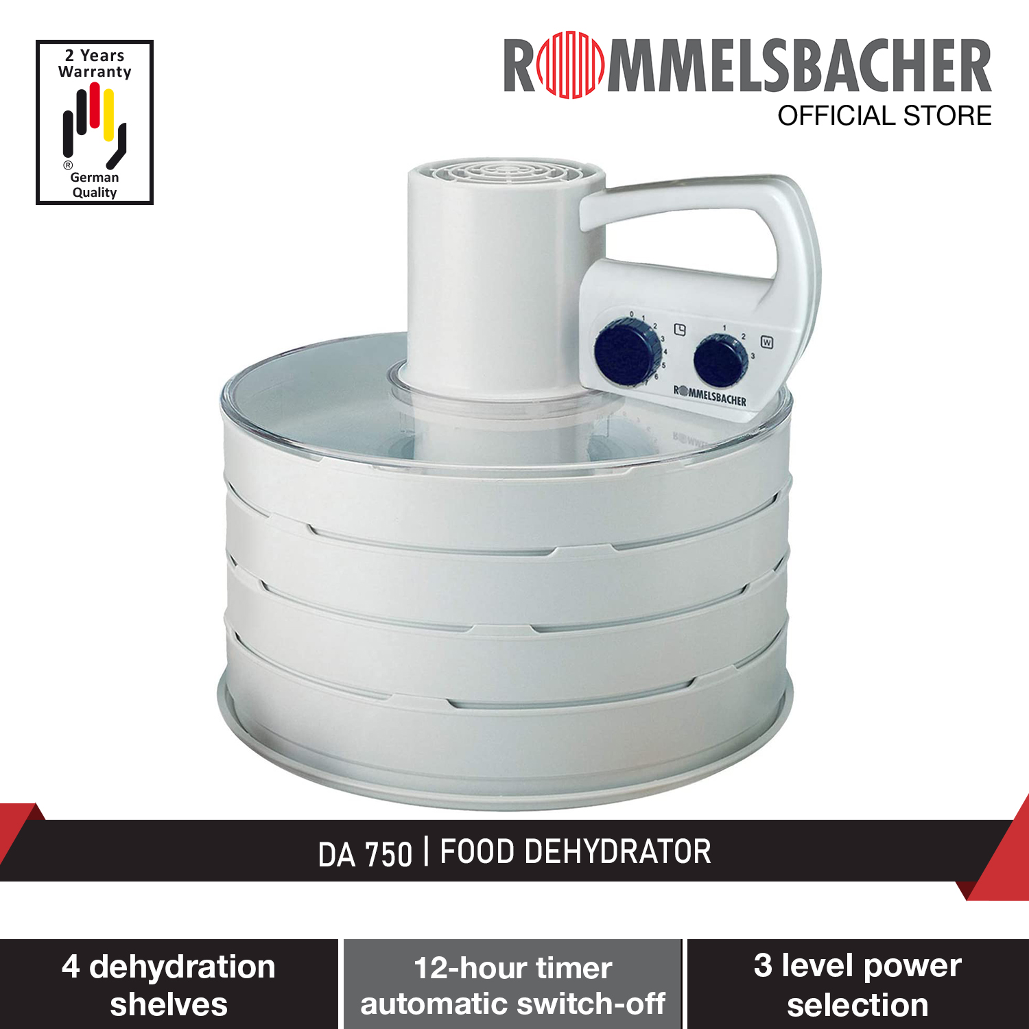 Tonen Spreekwoord Statistisch Rommelsbacher DA 750 Food Dehydrator 2 Year Warranty | Lazada Singapore