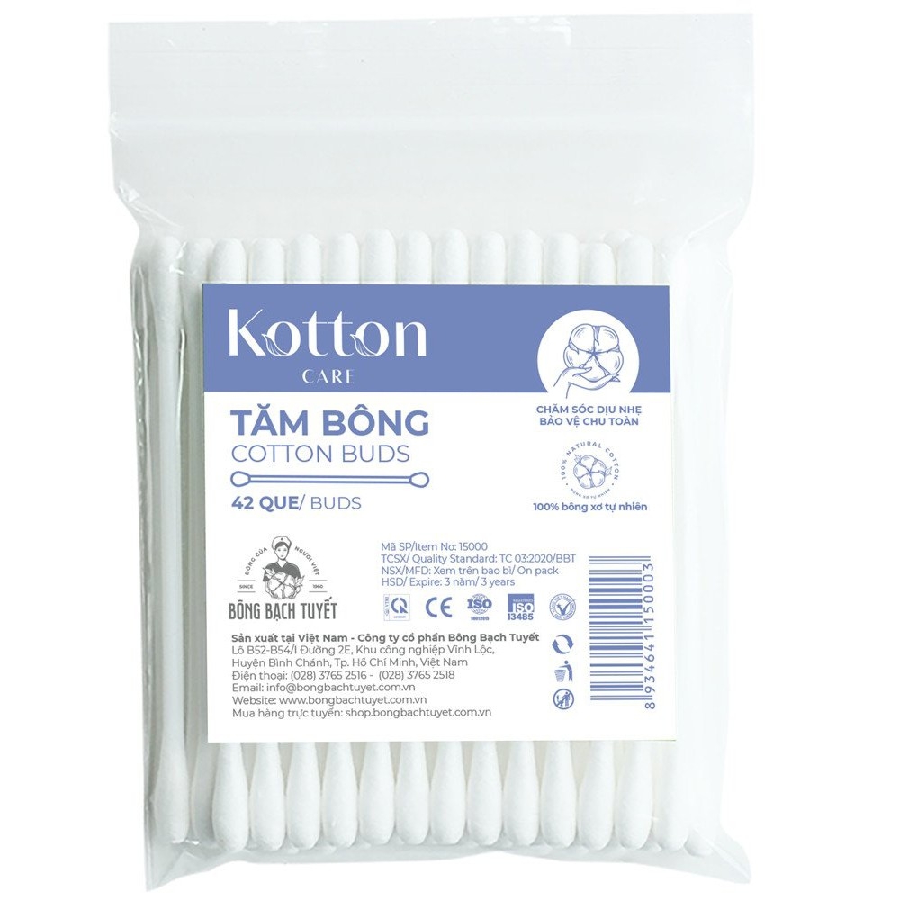 Tăm bông   Bạch Tuyết  người lớn 80 que