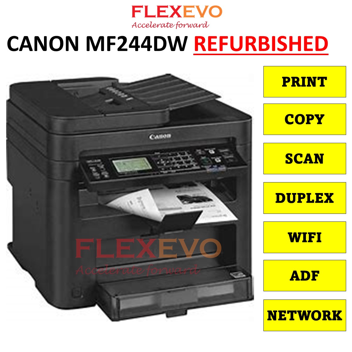 Canon Imageclass Mf244dw Mf244 Multifunctional Printer Refurbished Used Print Scan Copy Wifi 6722