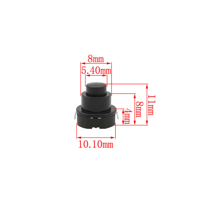 10pcs Small Circular Flashlight Power Button Switch Dc 30v 1a 10mm X ...
