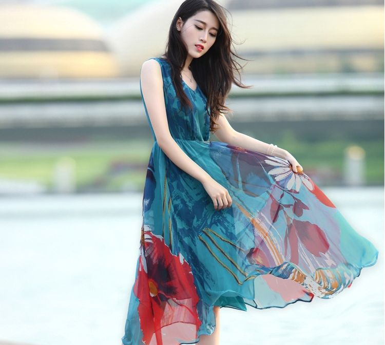 Đầm maxi dạo biển xinh xắn - Hàng nhập