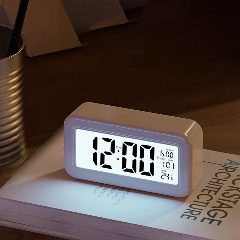 Simple clock, alarm clock, digital display, LCD lazy person's snooze, silent backlight electronic clock