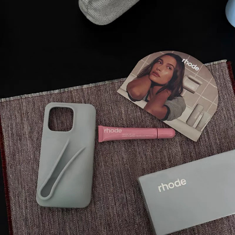 【Can Be Installed Lipstick】Sroof Case For iPhone 6 7 8 11 12 13 14 15 16 Pro Max X XR XS Max 7 8 14 15 16 Plus 12 13 Mini New fashion glossy soft liquid silicone Hailey Phone Case Back Cover