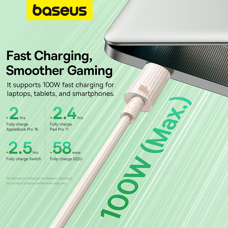 Cáp sạc nhanh Baseus Eco-friendly 100W USB C To USB Type C