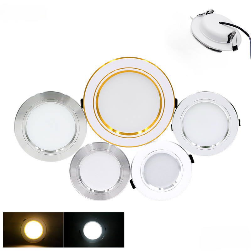 Giao hàng nhanh⚡Đèn LED âm trần 220V Đèn LED âm trần mỏng đèn dạng Tấm Đèn trần hình tròn 5W 9W 12W lõm đèn âm trần đèn LED tròn đèn dạng tấm 15W 18W Spotlight chiếu sáng trong nhà