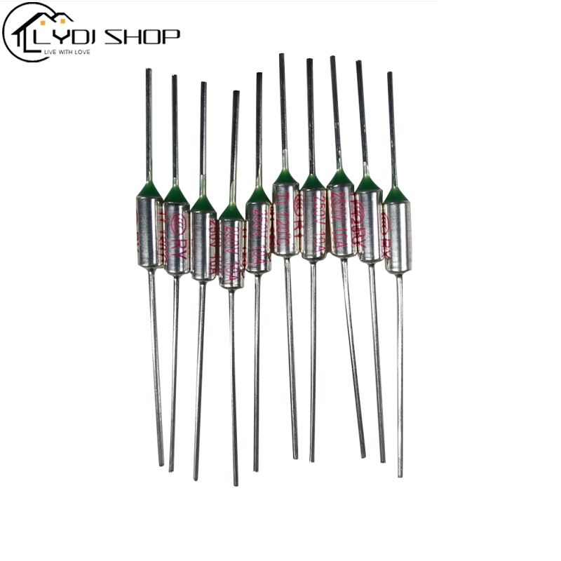 10 Pieces Thermal Fuse 72-270 Degree Temperature 250v 10a Metal Thermal Fuse Temperature Control Switch
