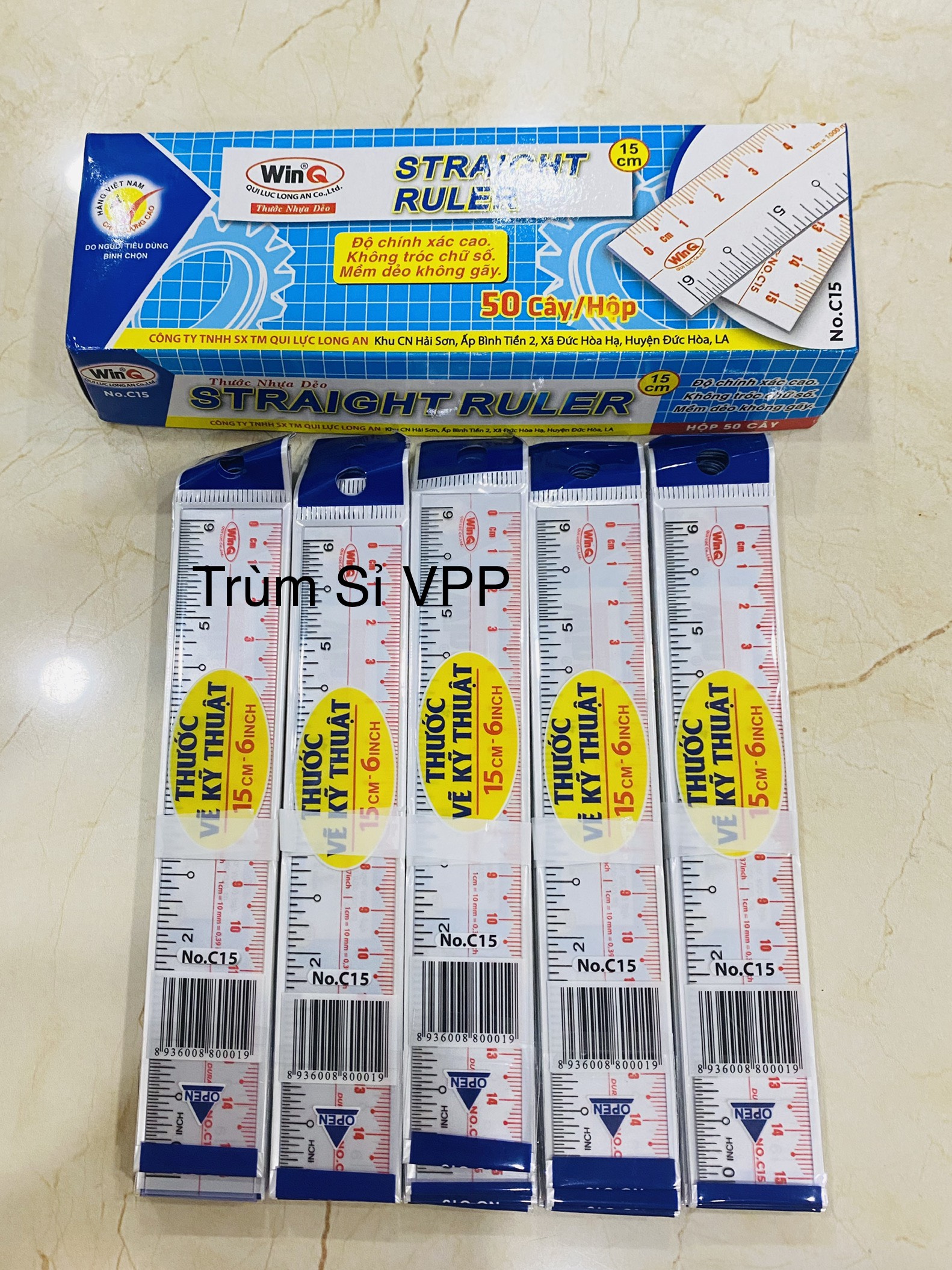 Thước dẻo WinQ C15 - 15cm ( 50 cây/ hộp)