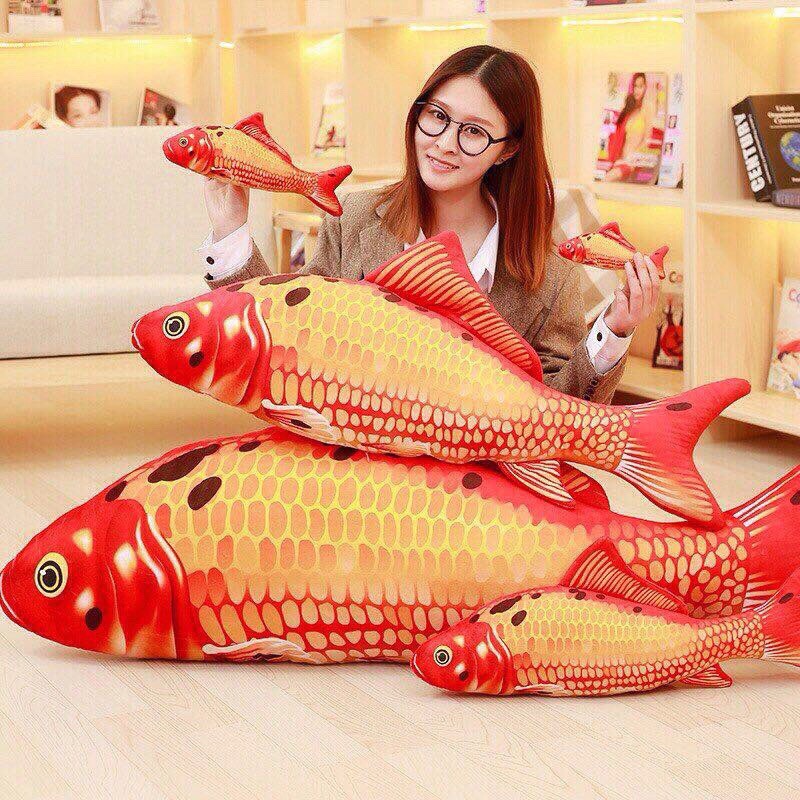 Gối ôm 3d hình cá chép, cá Koi 3d, gối ôm 3d hình con cá