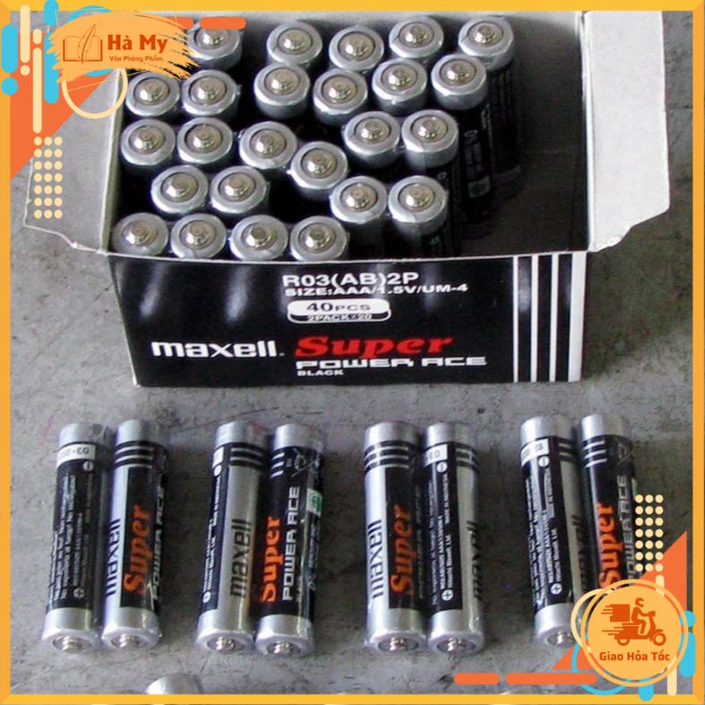 Hộp 40 Viên Pin tiểu 3A Maxell Chính Hãng, tuổi thọ pin lâu