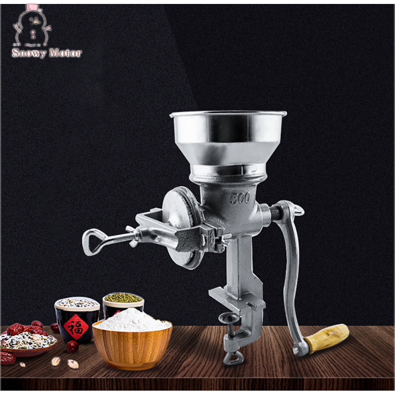 Home Handheld Manual Flour Mill Grinder for Rice Beans Pepper Grinding