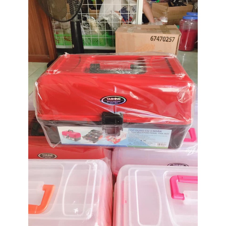 Cốp nhựa 3 tầng đựng đồ nail - mi