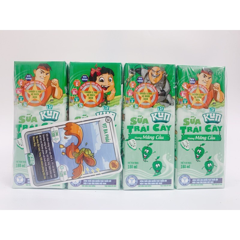 SỮA hoa trái KUN 24 HỘP - 180ML ( Đại lý Ngọc Toản)
