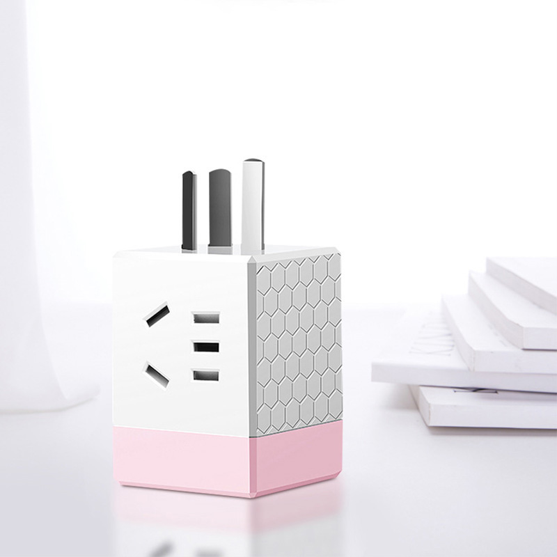 Xiaozhubangchu Rubik's cube socket one-turn multi-plug expansion creative multi-purpose socket converter USB strip