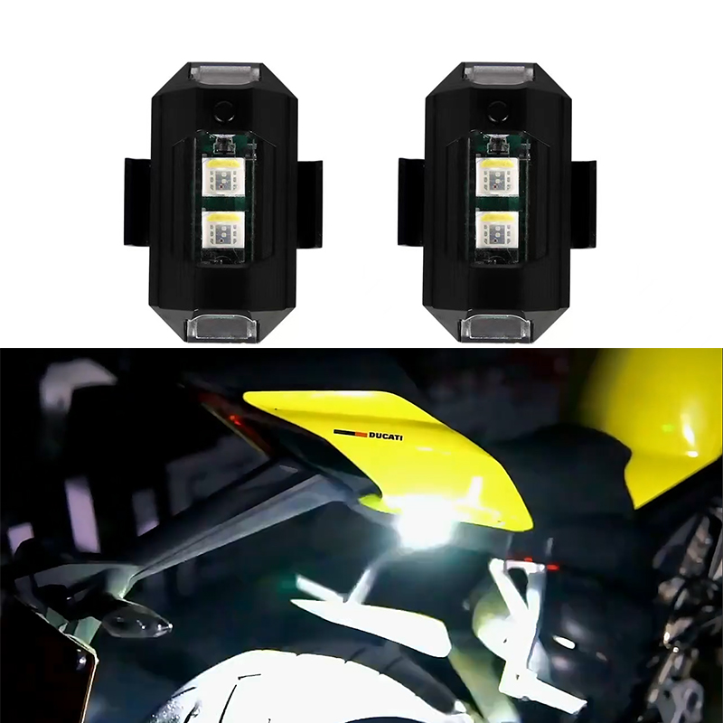 SEAMETAL 7 màu sắc Đèn Nhấp Nháy Mini Đèn Cảnh Báo Đèn LED Xe Hơi Thông Dụng Cho Xe Máy Xe Đạp