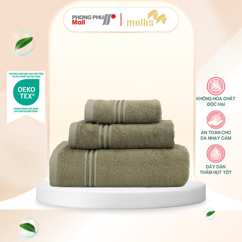 Khăn Mặt Mollis Bamboo FMT4 34x78cm