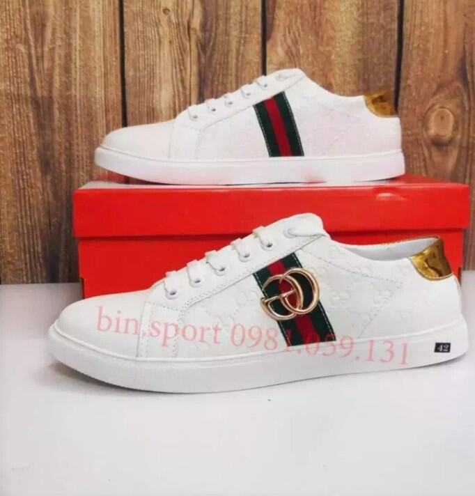 Giày Thể Thao GG Trắng Nam