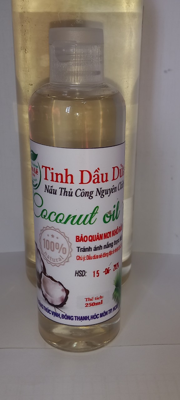 dầu dừa mẹ nấu thủ công 250ml-SAM LÊ SHOP