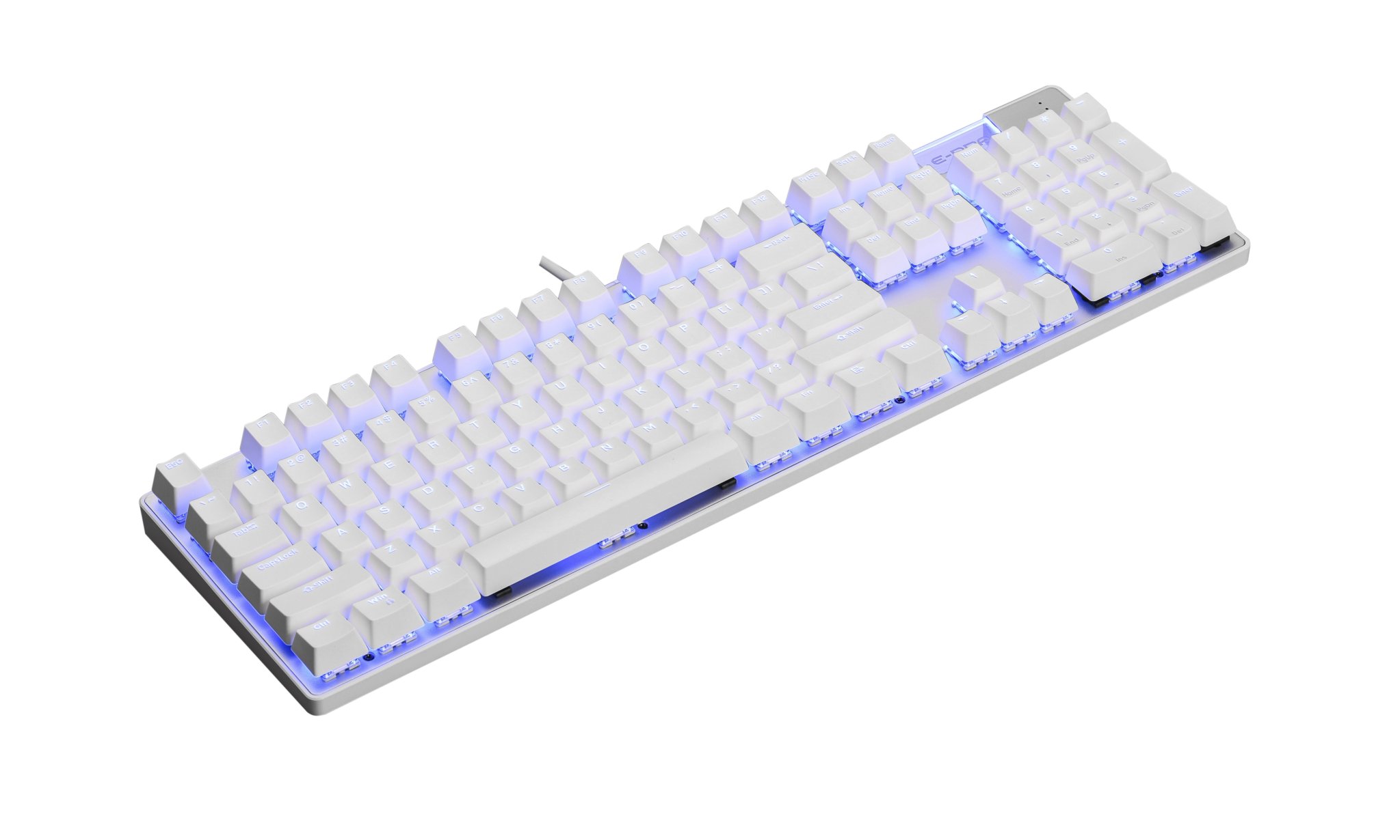 Bàn Phím Cơ EDRA EK312 Trắng LED Rainbow (Blue , brown , Red E-Dra switch )
