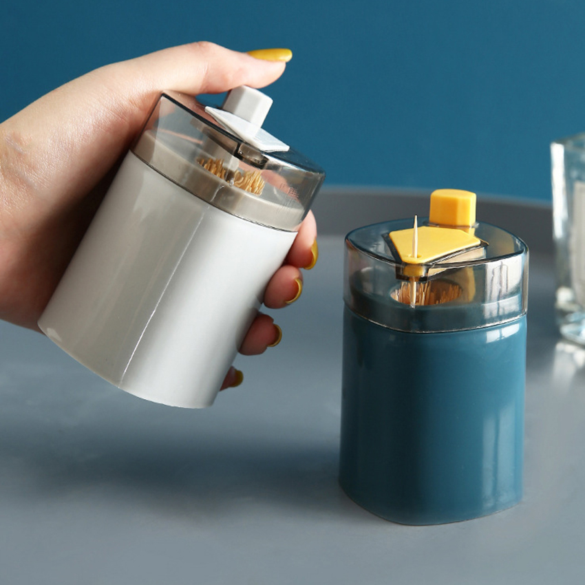 Toothpick box automatic pop-up personalized creative high-end home cotton toothpick tube pressed toothpick bucket