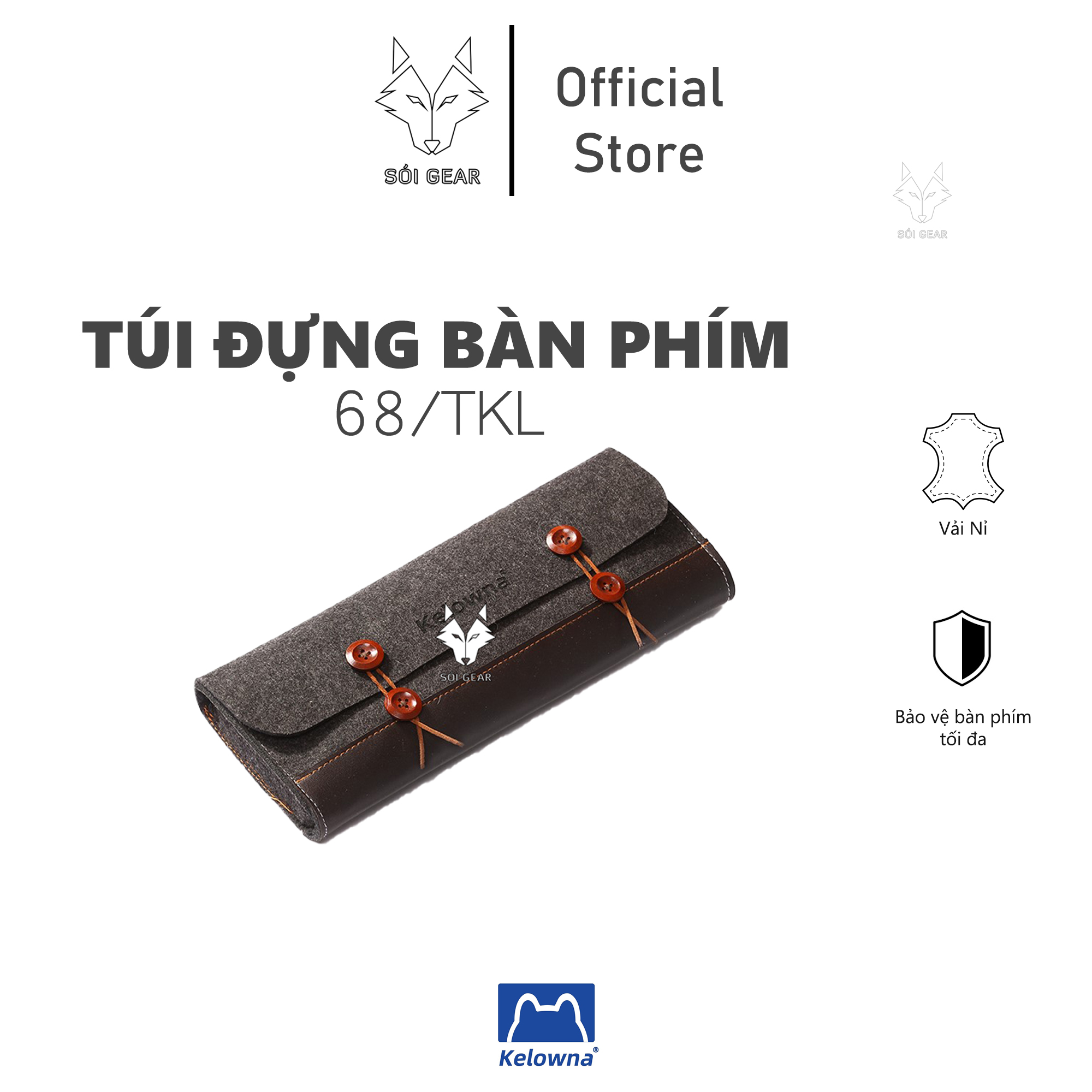 Túi đựng bàn phím cơ không dây layout 60/64/68/84/tkl/98/fullsize - bảo vệ bàn phím, chống va đập