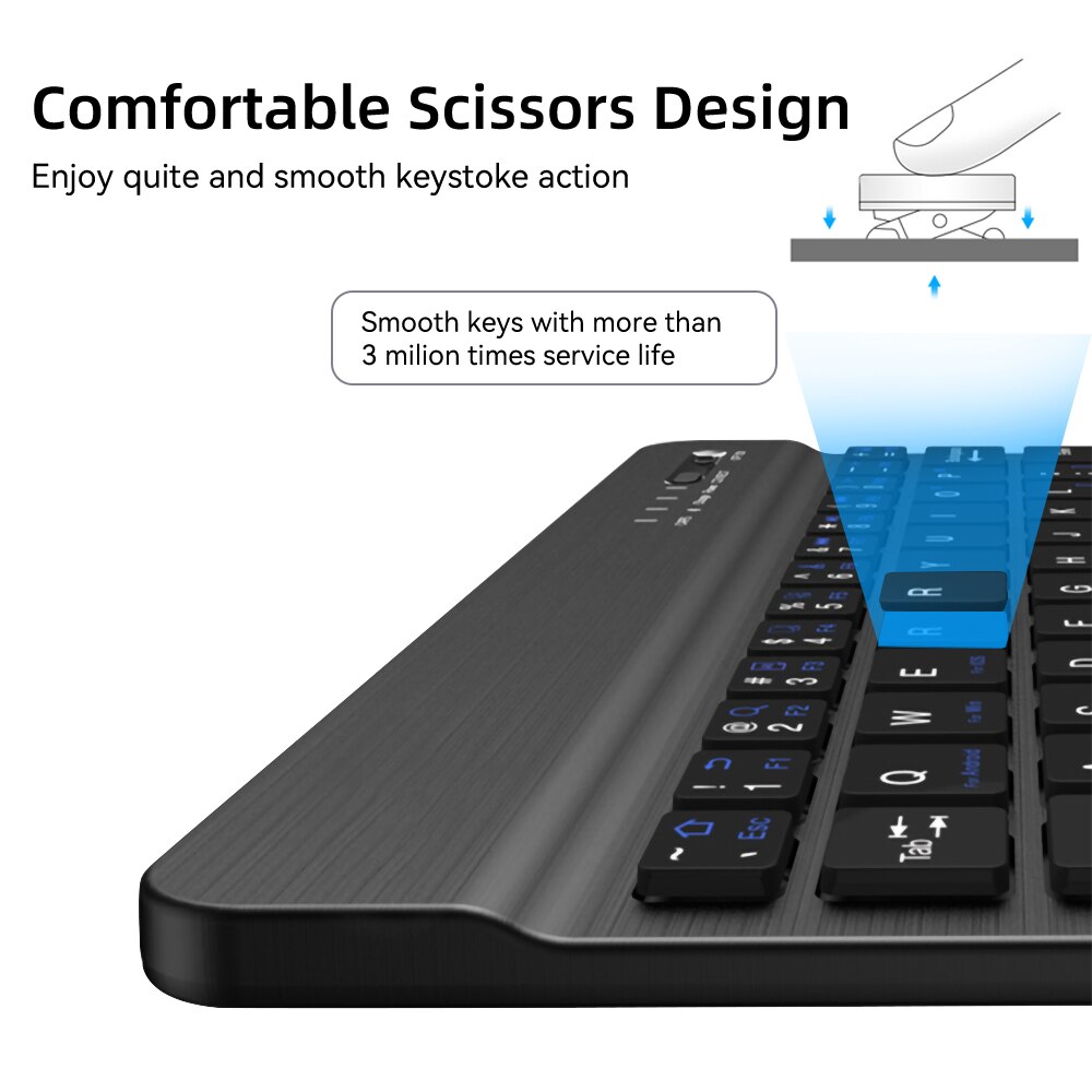 Touchpad Wireless Keyboard And Mouse Combo For Ipad Ultra Thin Protable Mini Bluetooth Keyboard Laptop, PC