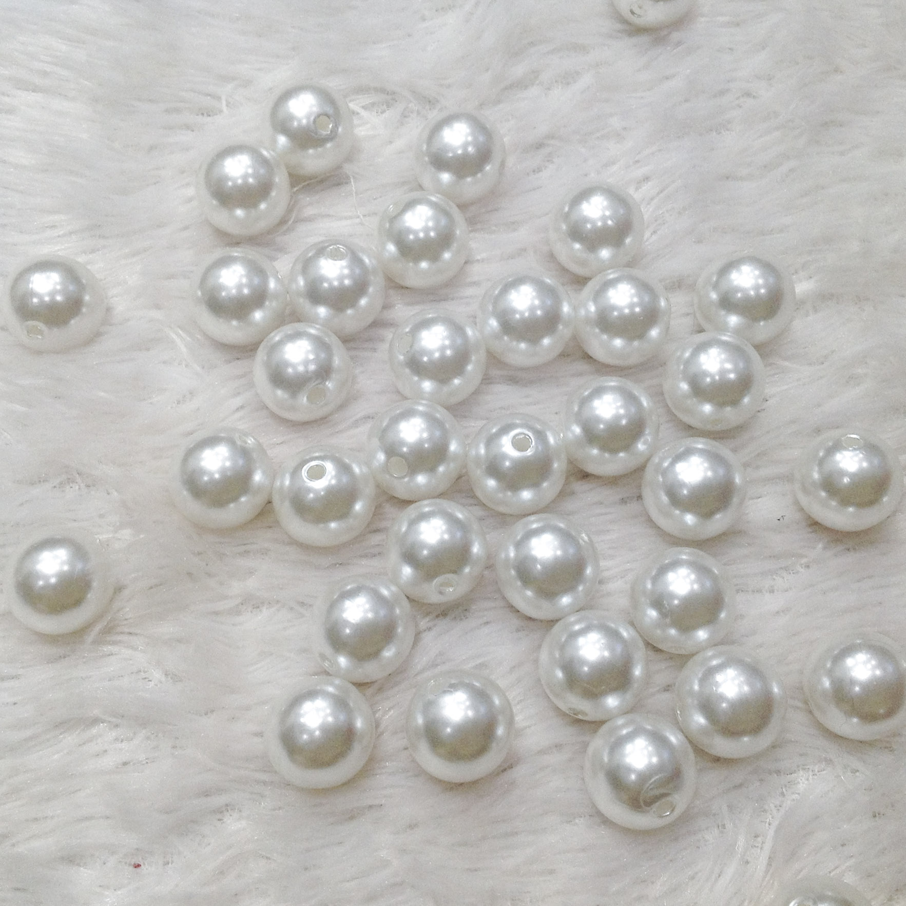 5 PCs 16mm pearly beads for bag bracelet bead craft 1.6cm [pack of 5 beads]
