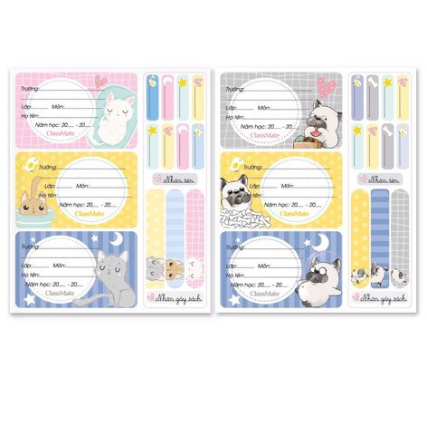 Nhãn Vở Classmate PETS CL-NT228