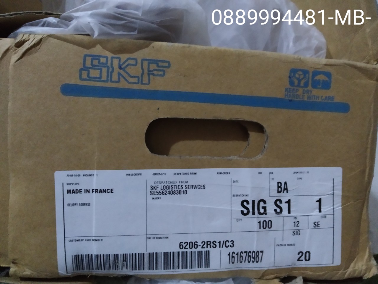 Vòng bi, bạc đạn 6206-2RS1/C3