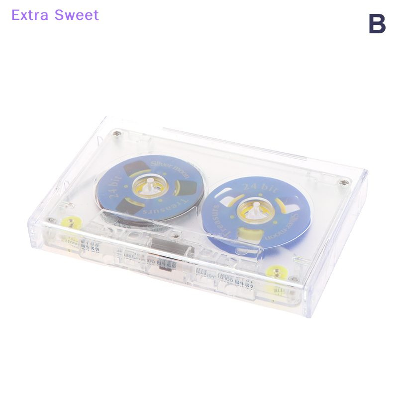 💖Extra Sweet Trong suốt băng cassette trường hợp vỏ nhựa Reels Cassette không có băng