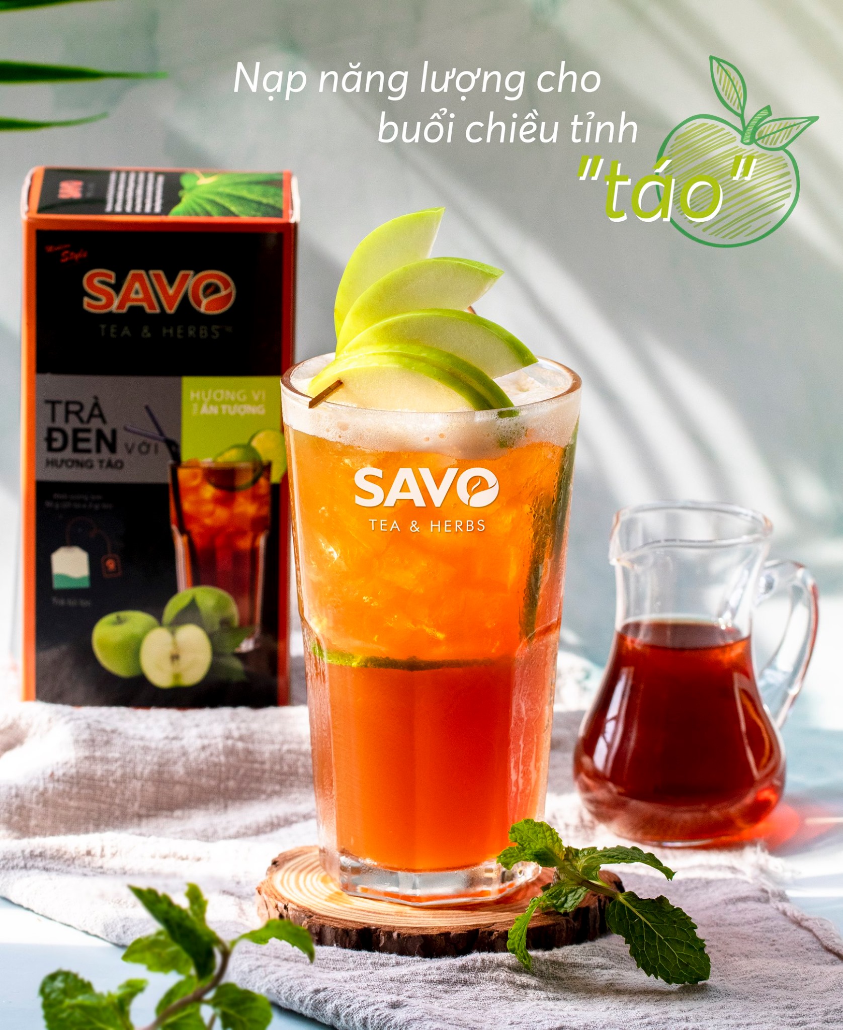 SAVO TRÀ TÚI LỌC - VỊ TÁO (Hộp 25 túi)