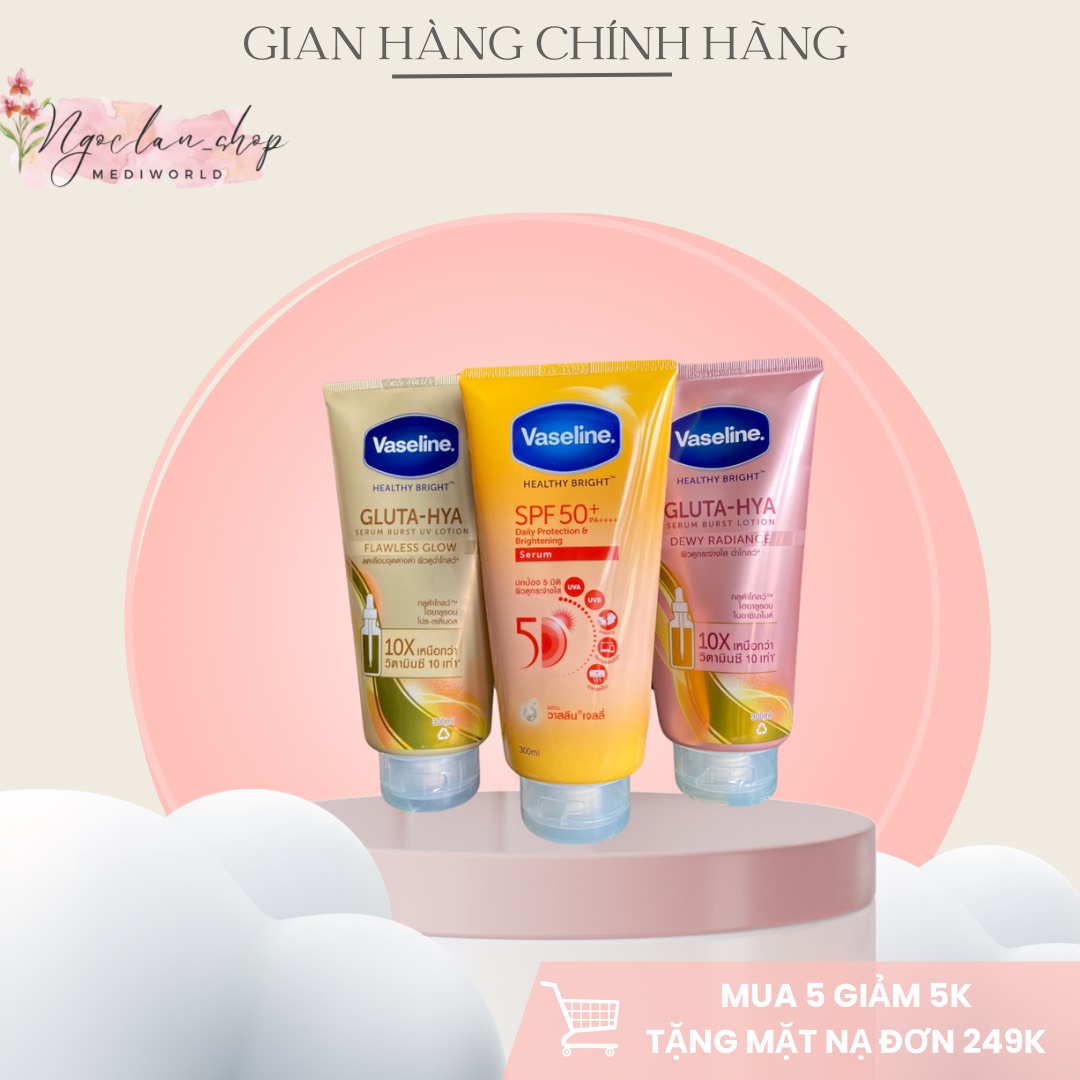 Sữa Dưỡng Thể Vaseline 10X,50X Tuýp 320ml
