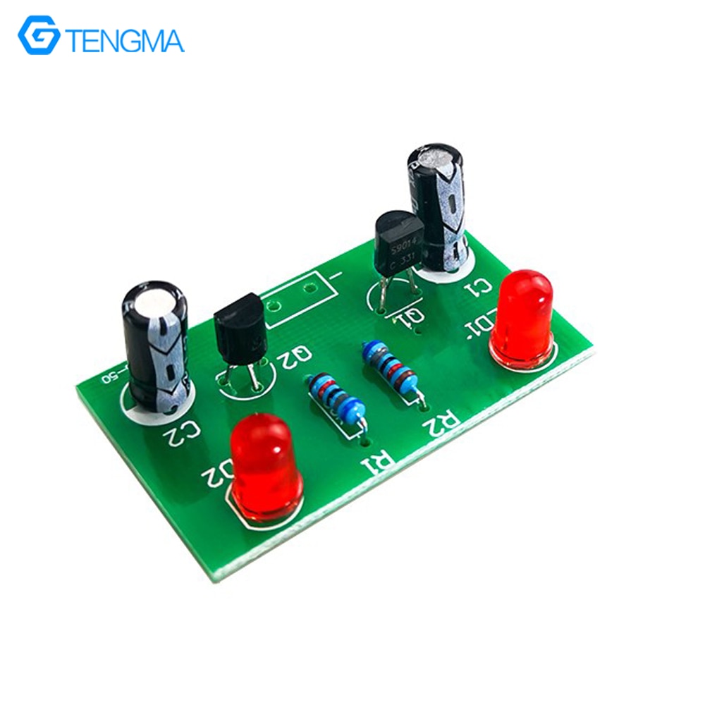 Đơn giản mạch flash đa dao động hài hòa tự làm bộ dụng cụ hàn thử nghiệm điện tử đào tạo lắp ráp các bộ phận